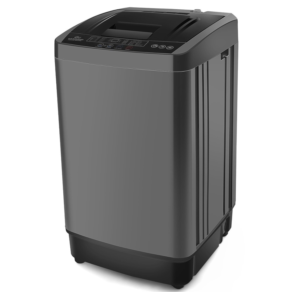 Portable Full Automatic Washing Machine 17.8lbs 10 Programs Built-in Drain Pump