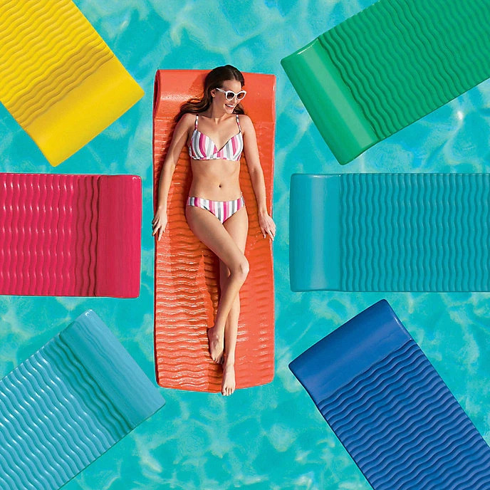 Frontgate Resort Collection Pool Float Air Blue 2" Thick Closed-Cell Foam