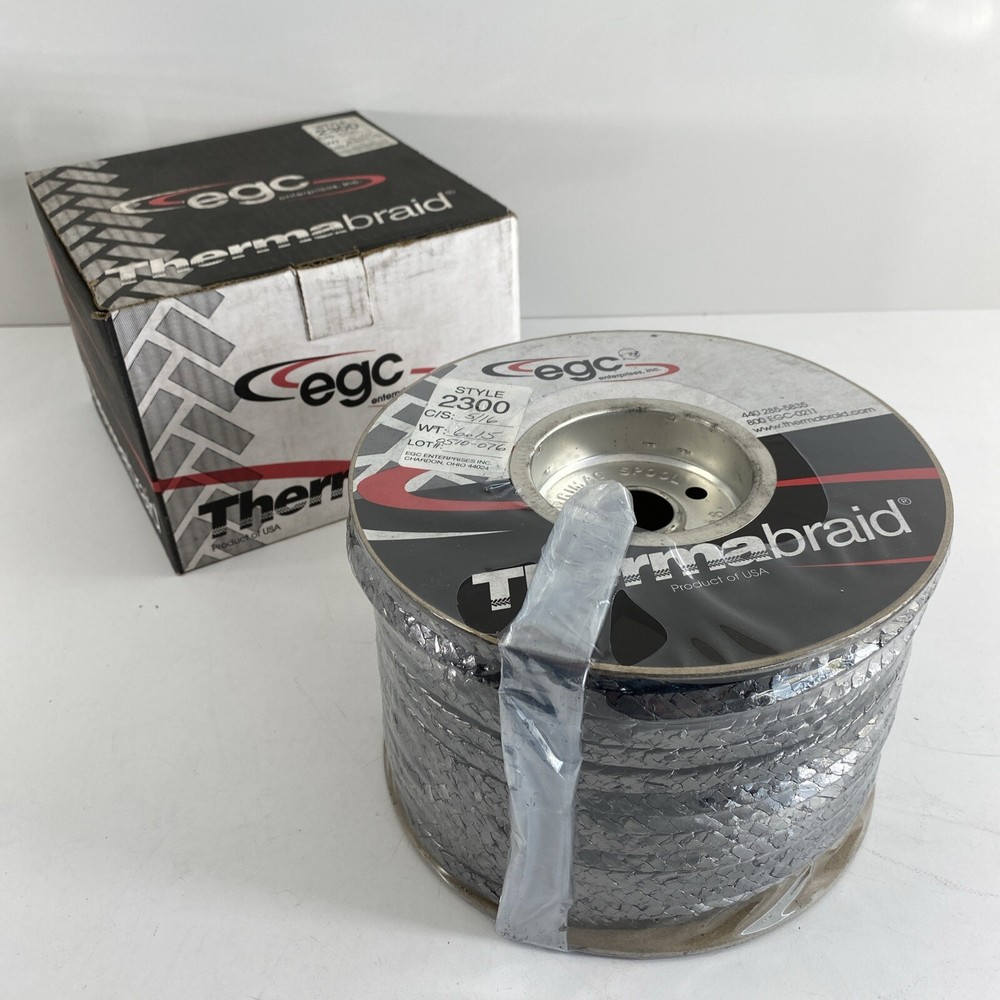 Thermabraid Style: 2300. C/S: 5/16; WT: 6.00 Gasket Packaging. New Old Stock