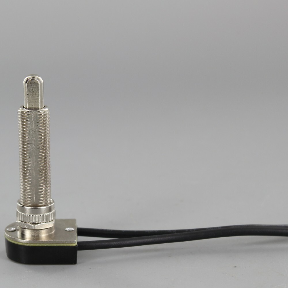 PUSH BUTTON ON-OFF NICKEL PLATED CANOPY SWITCH SINGLE POLE 1 1/2" SHANK 915NG