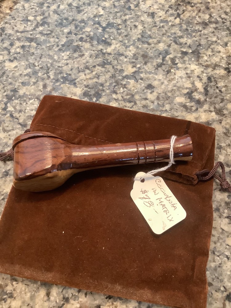 Pocket Pipe - Handmade, Lidded - - Cocobola In Matrix