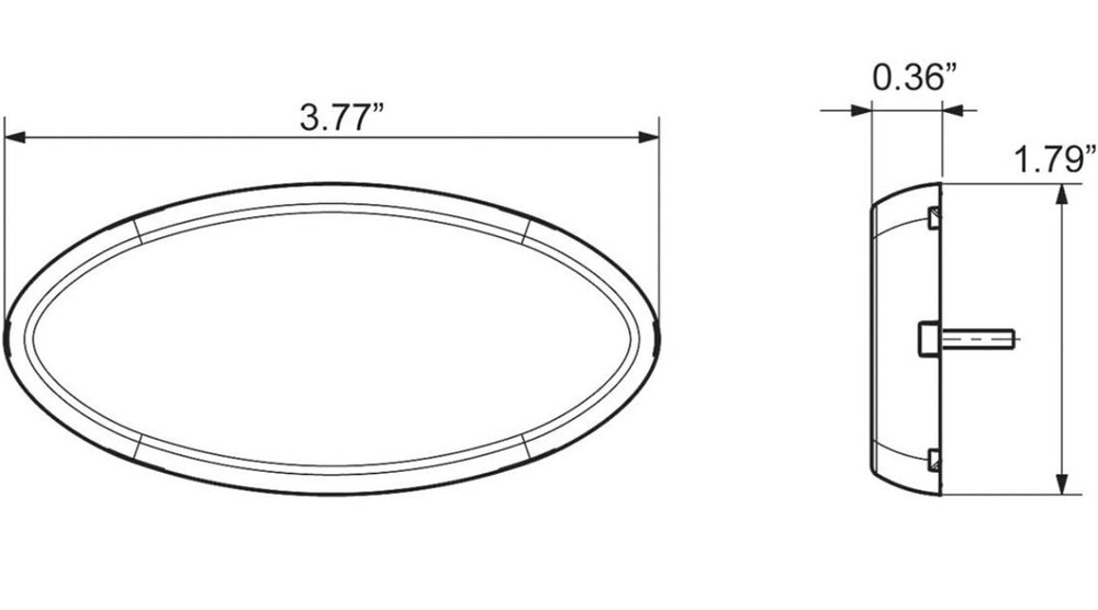 Optronics Oval LED Marker Light Red RV Single Diode Clearance