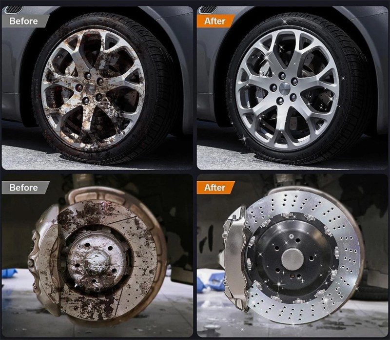 Universal Rust Remover Spray for Car Wheels Metal Surface Decontamination
