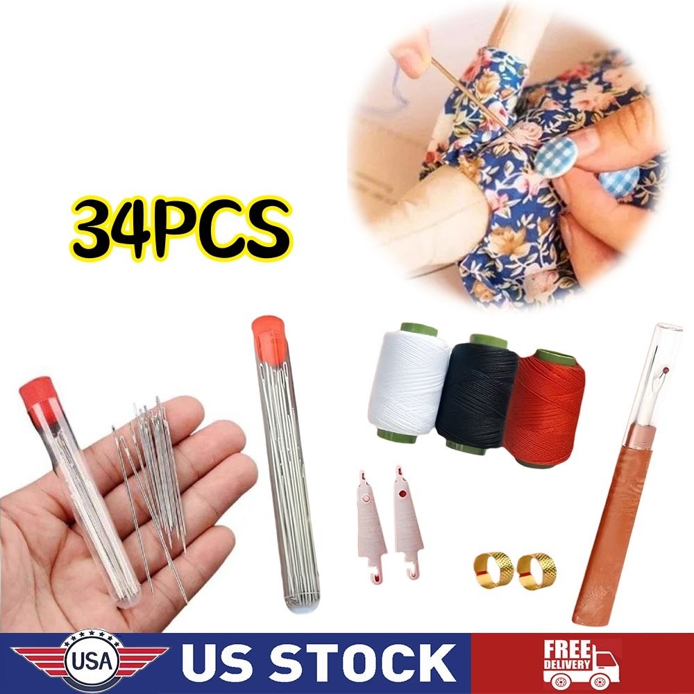 Sewing Tool Set,Needles Thread Hand Repair Tool,Portable Sewing Kit