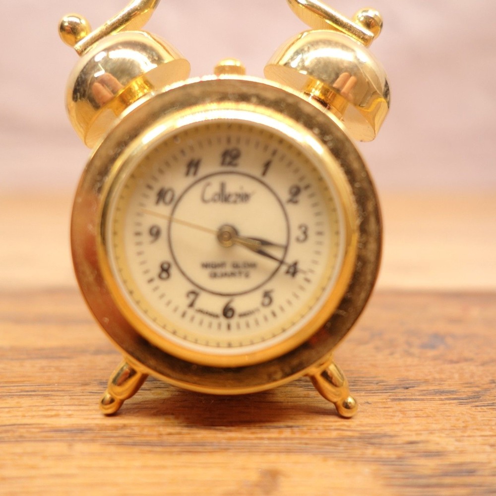 Collezio Mini Brass Clock Miniature Desk Clock