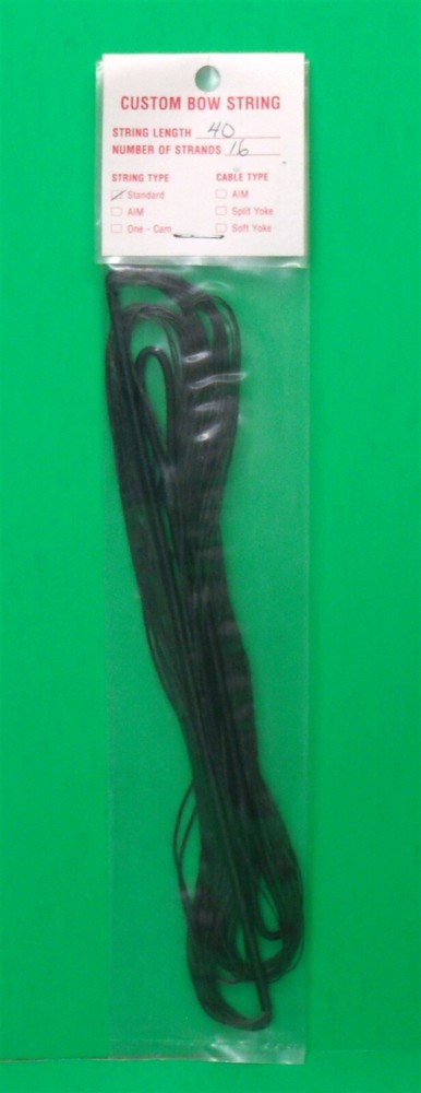 New Bowstrings by Binney Replacement String for Teardrop Cable Bows - 40" 16 str