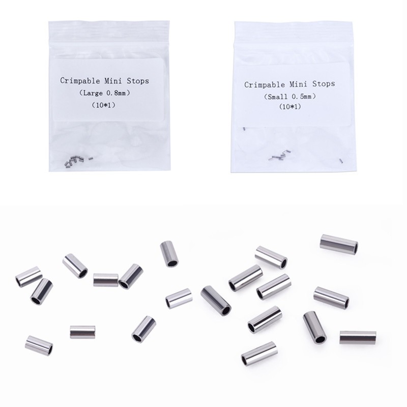 10 Pack Dental Orthodontic Crimpable Button Spring Long/Short Hook Mini Stopper