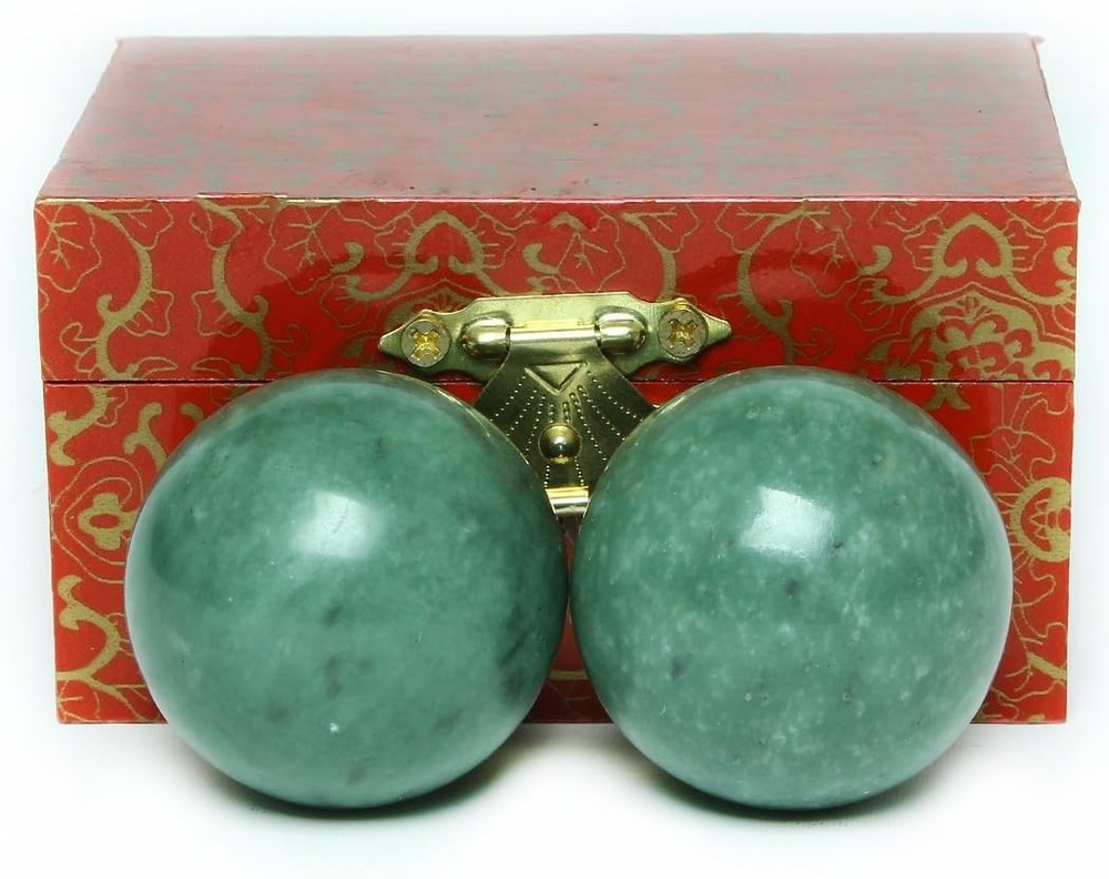 Traditional Chinese 1.57" Marble Baoding Balls - Elegant Stress Reliever