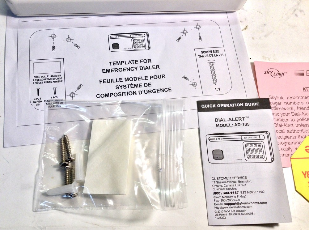 Skylink Wireless Security Emergency Dialer, 1-Way (AD-105)
