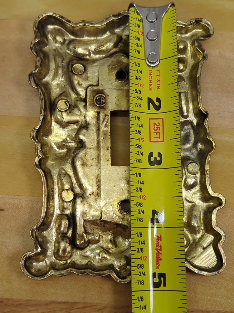 Vintage AmerTac Brass Single Light Switch Plate
