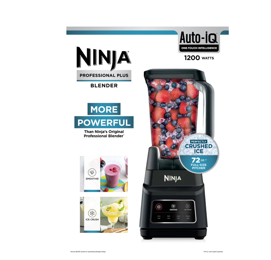 Ninja BN700 Professional Plus Blender 72oz 1200W Auto-iQ 2 Programs