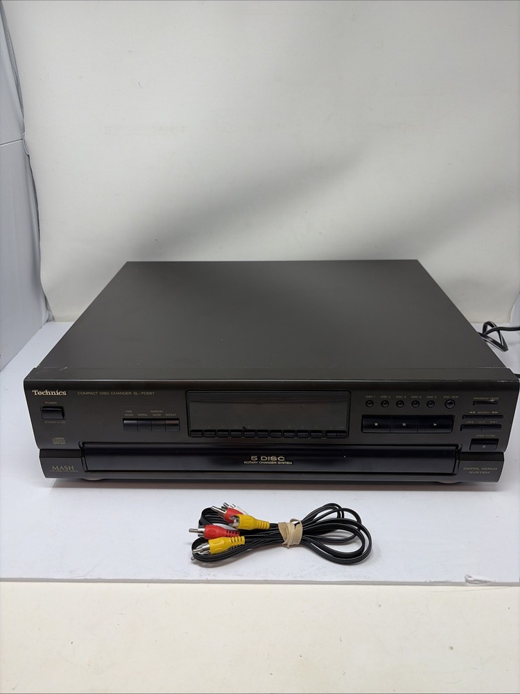 Technics Compact Disc Changer SL-PD867 5 Disc Changer System - Tested -No Remote
