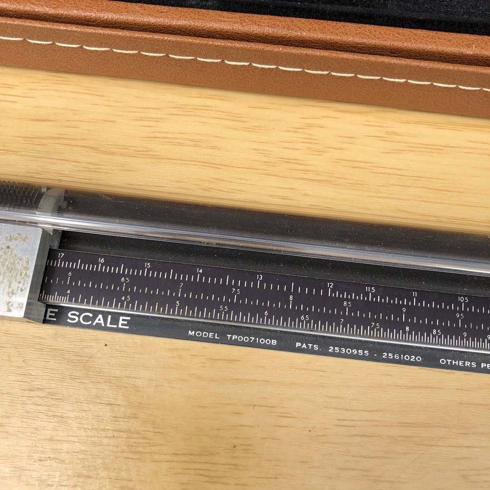 Vintage Gerber Variable Scale Engineering Slide Rule Model TP007100B With Case