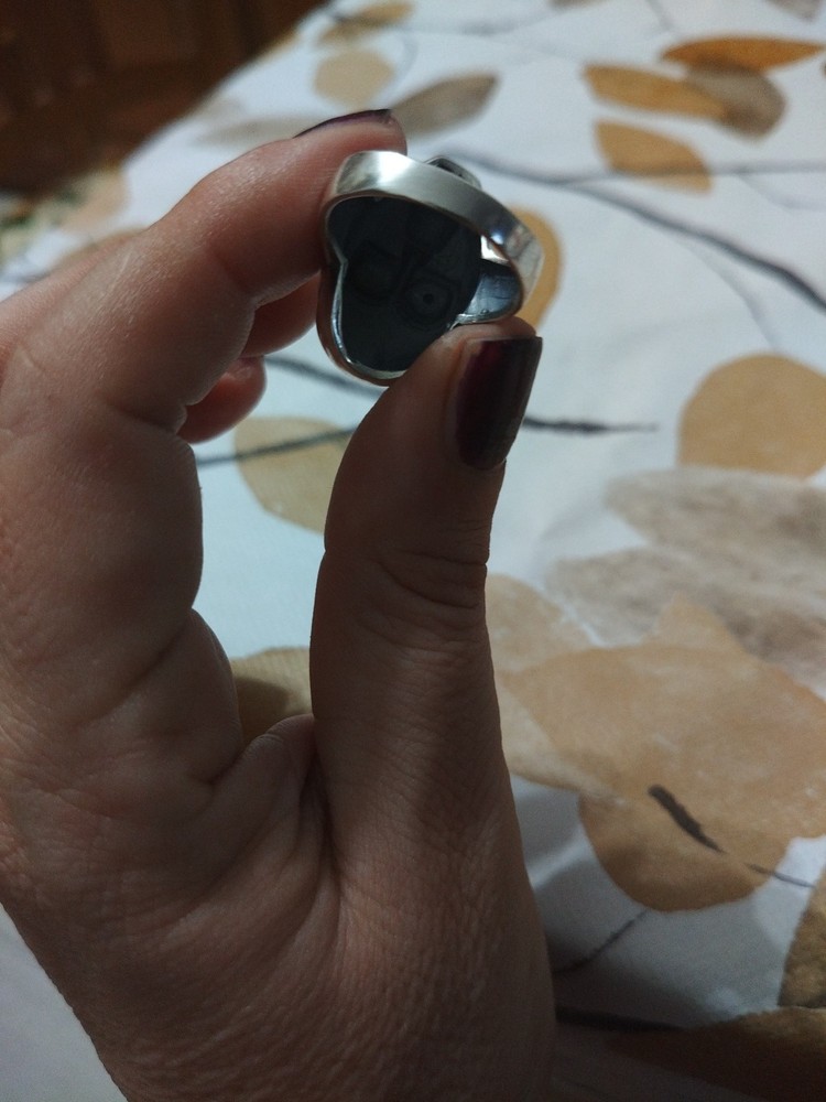 Unisex 925 Silver Skull Ring Size 17