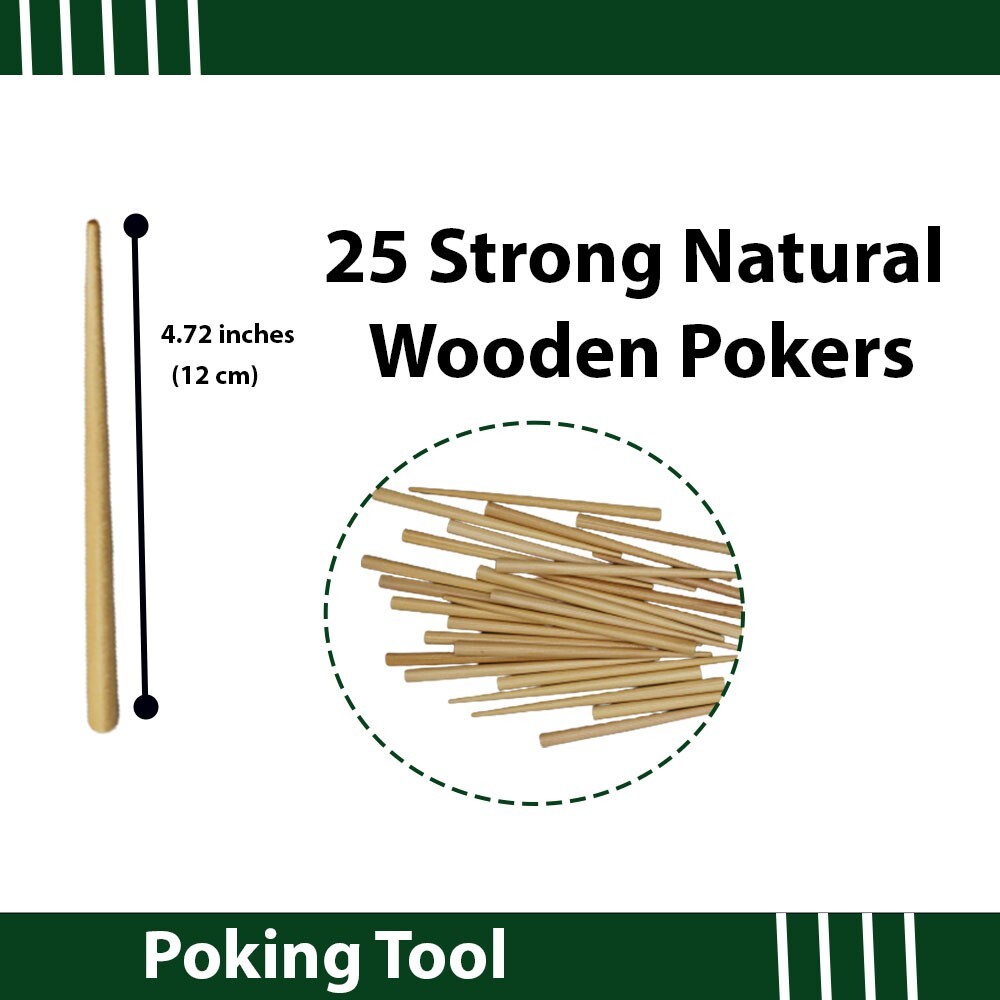 Wooden Pokers for Rolling Papers - 25 Pack