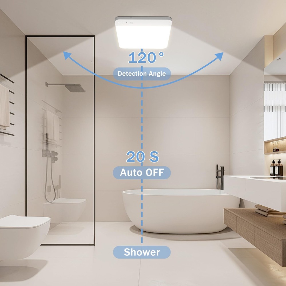 Rechargeable Motion Sensor Ceiling Light with Remote - Magnetic Wireless Clos...
