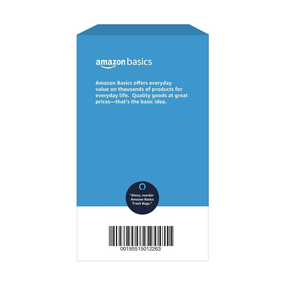Amazon Basics Multipurpose Drawstring Trash Bags 30 Gallon Capacity Tear