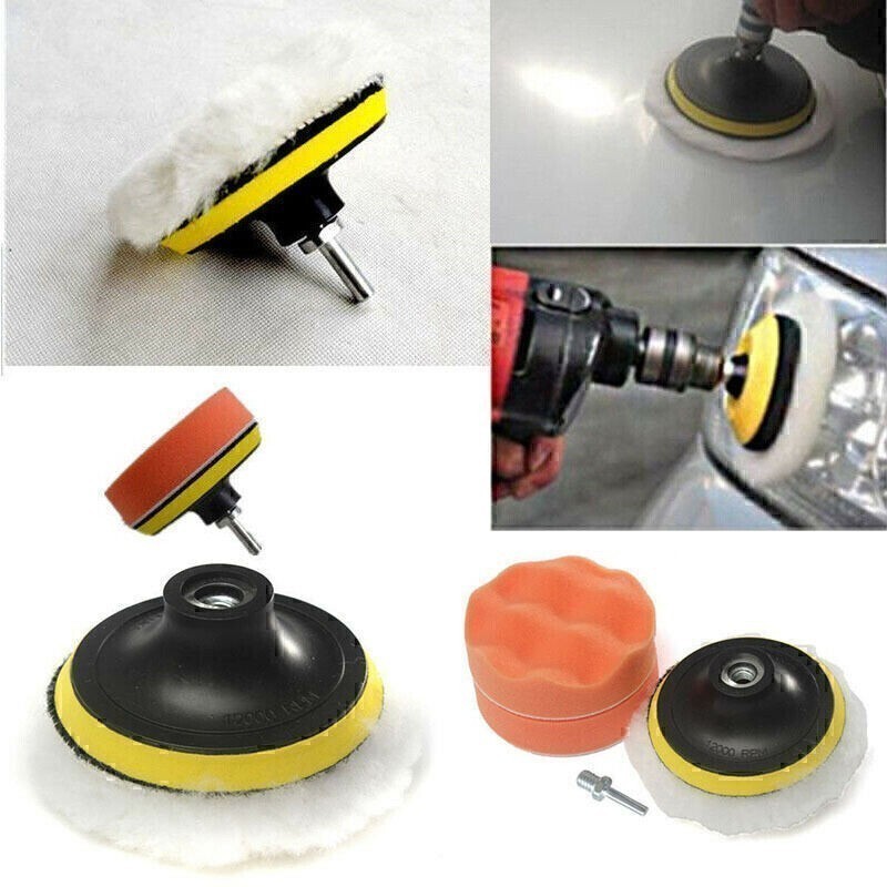 Sponge Buffing Pads w/ M10 Thread Drill Adapter for Car Buffer Polisher Sanding