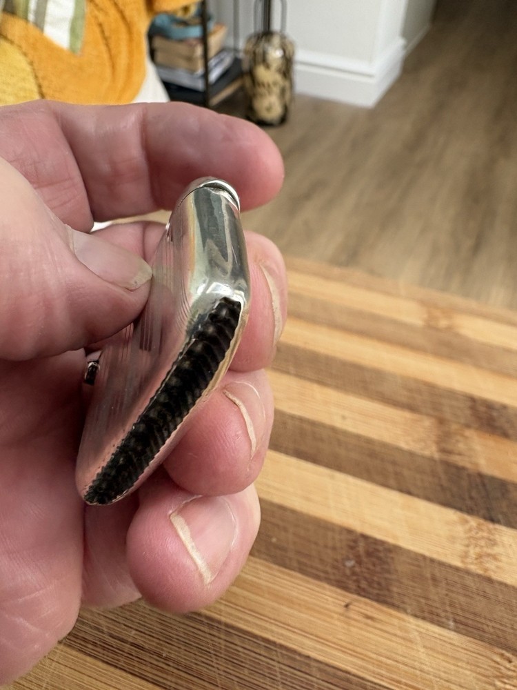 Beautiful Solid Silver Vesta Case with Shibayama Design to The Front