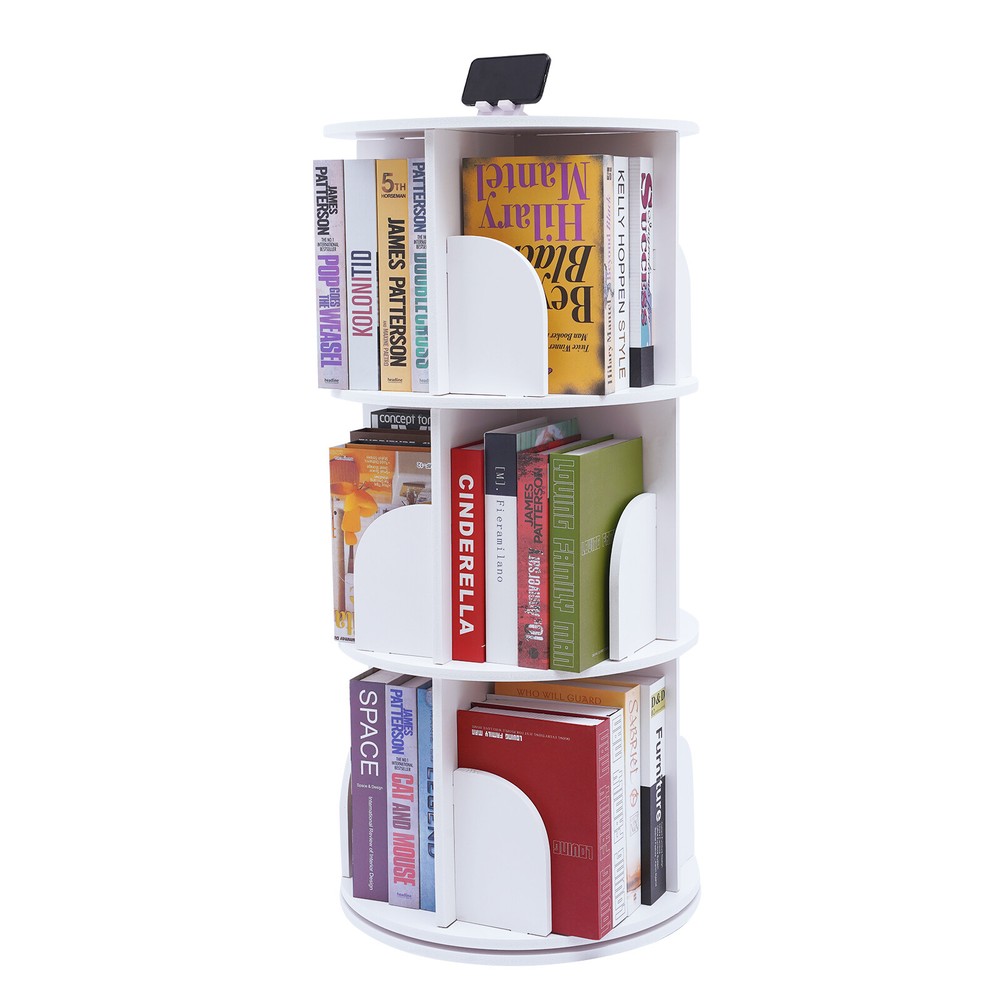 12-Compartments Stackable Shelf Bookshelf Organizer Holder Books Storage Stand