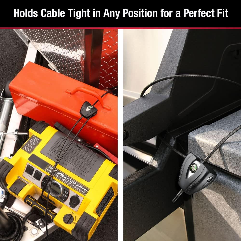 Master Lock Black Python Steel Cable Lock with Keys, Heavy Duty Anti-Theft Trail