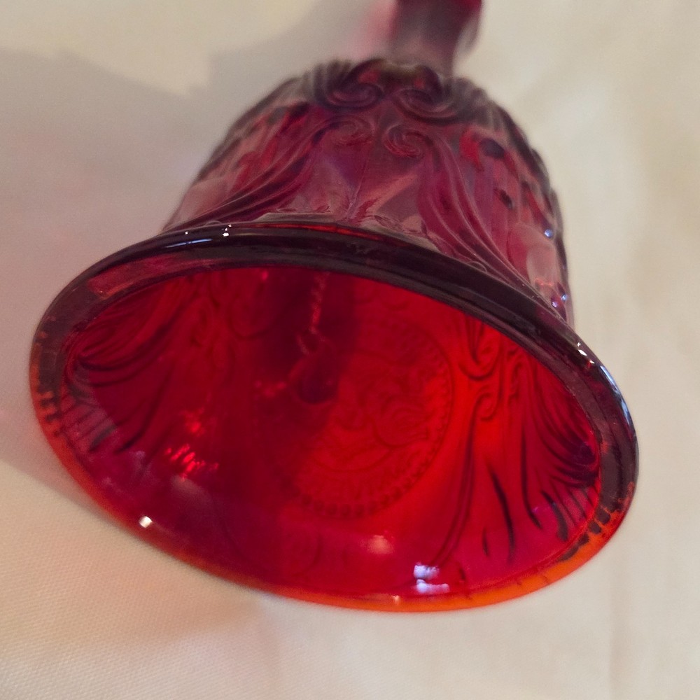 Vtg L.E. Smith Ruby Red 40th Anniversary Bell 6 1/4"