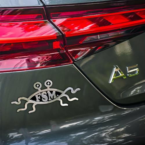 5.2" Solid Metal Flying Spaghetti Monster Car Emblem