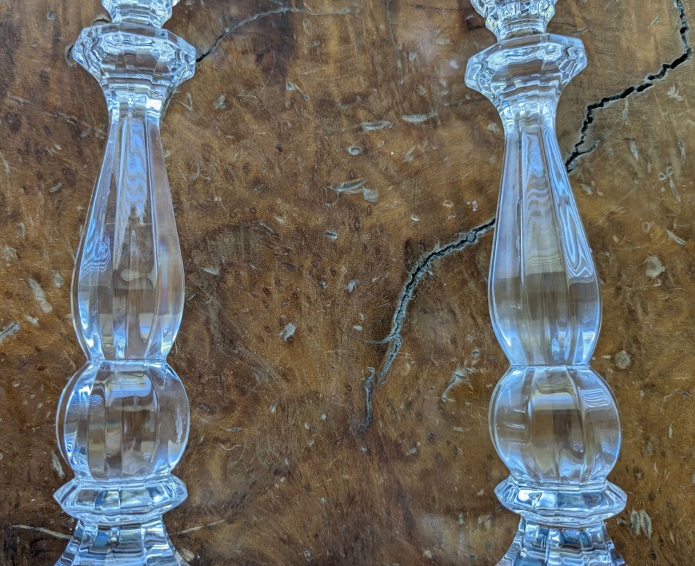 Gorham Lead Crystal Candlesticks Holders 9"