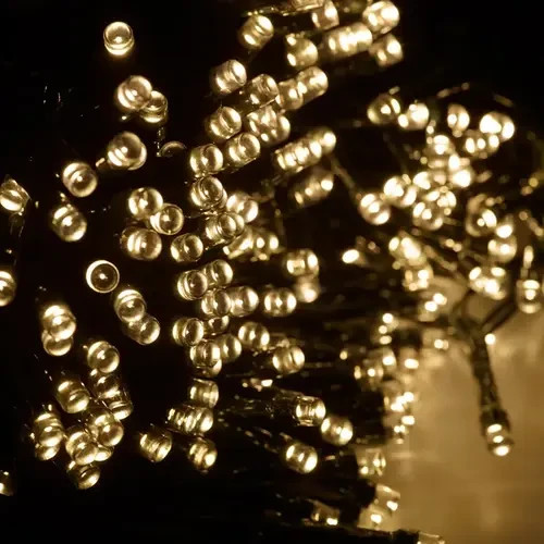Christmas String Light Solar LED Micro/5mm 400-ct 134' ft White Celebrations