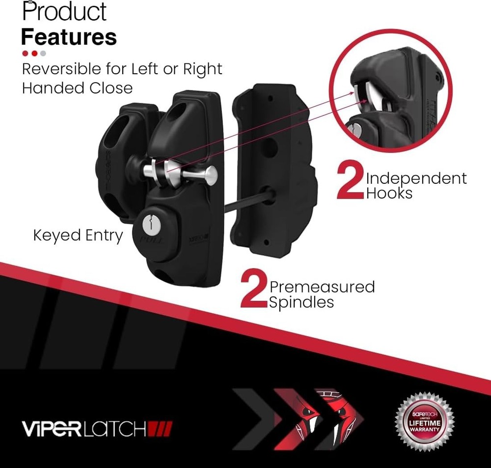 ViperX2 Gravity Gate Latch | Two-Side Entry Keyed