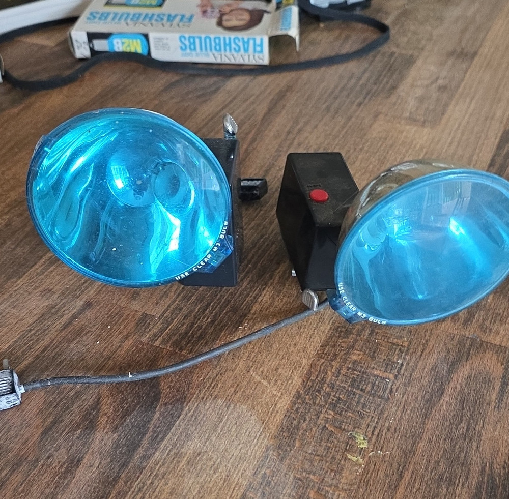 2  - Polaroid 268 Flash Blue Reflector Accessory for Vintage Camera