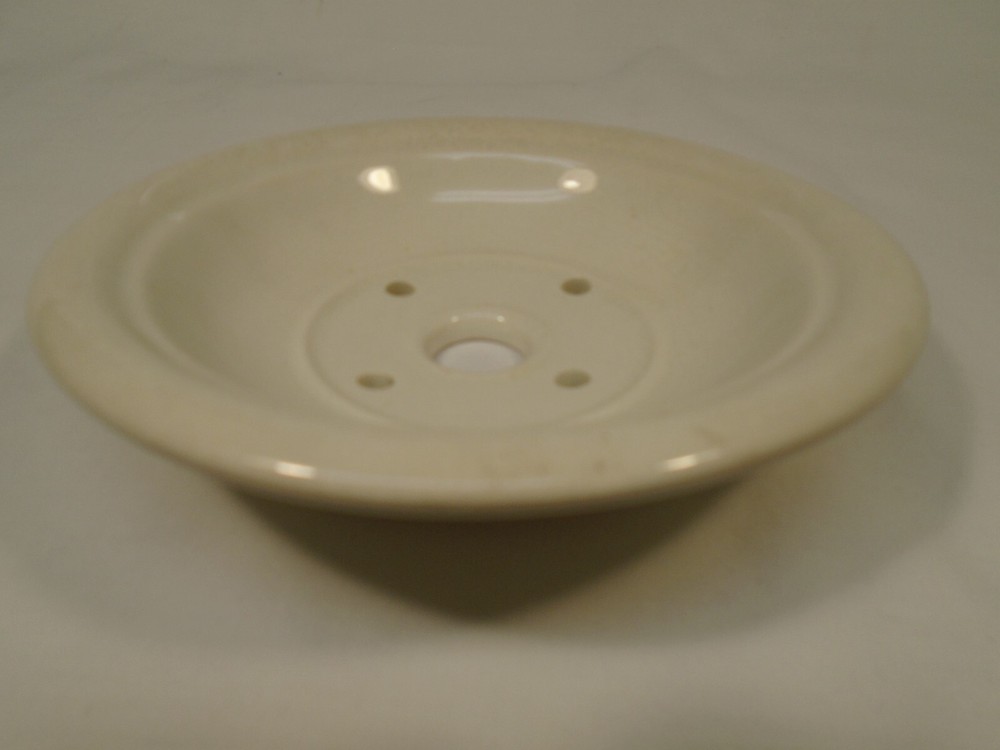 ROUND WHITE IRONSTONE BUTTER/SOAP DISH INSERT ONLY, PERFECT