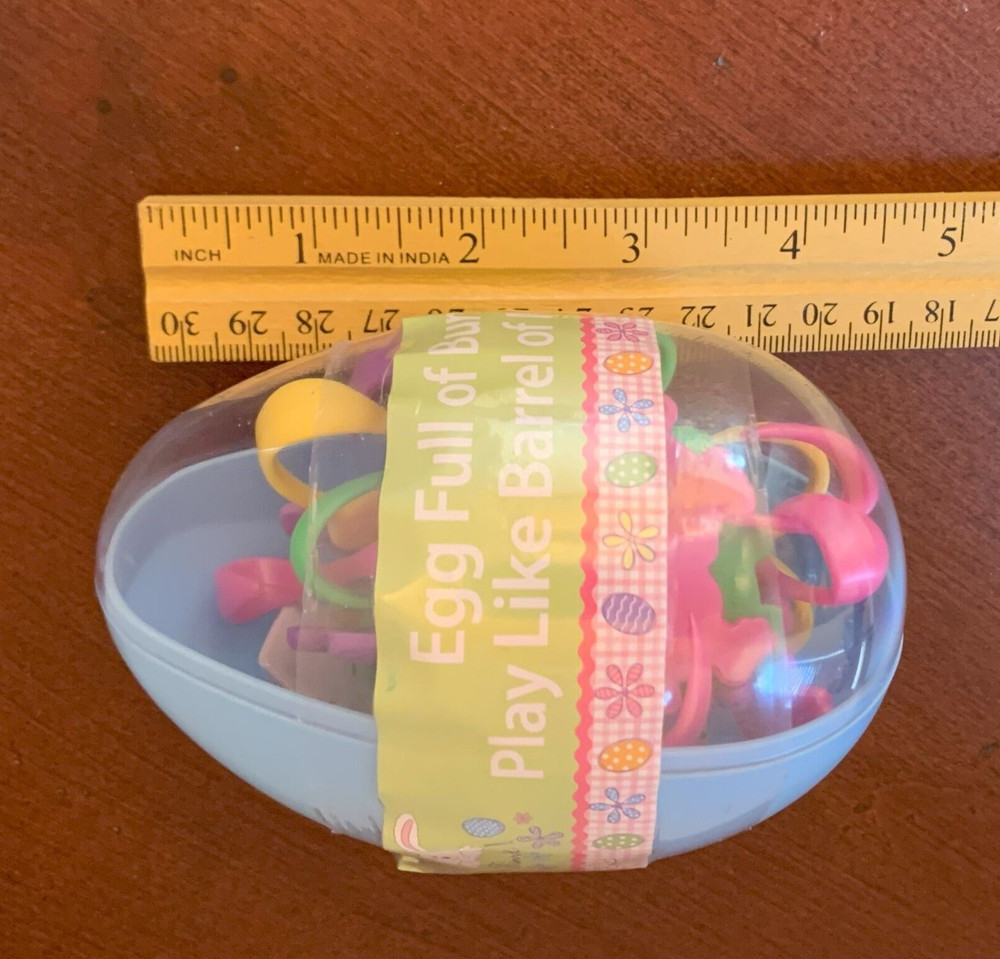 45 Assorted Plastic Easter Eggs: 33 (~2") & 11 (~3" ) & Egg Full of Bunnies