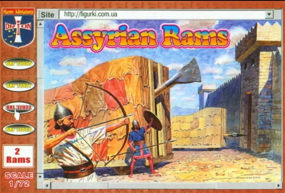 Orion 72022 - 1/72 - Assyrian Rams Siege Engines 2 Rams Plastic Model Kit