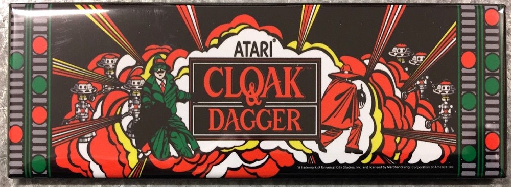 Cloak & Dagger Arcade Game Marquee Fridge Magnet
