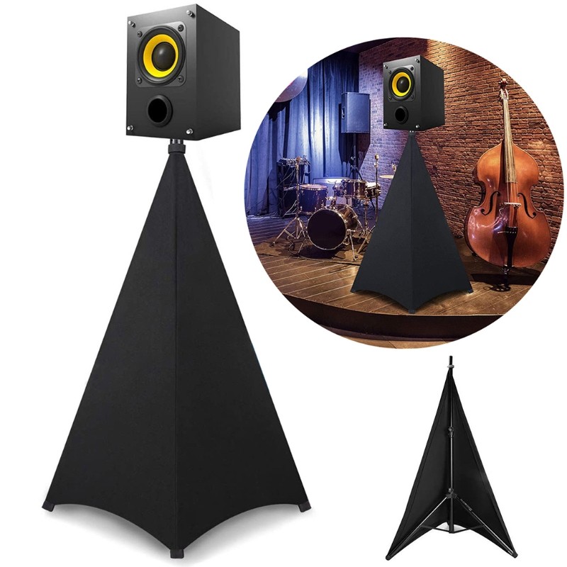 Support Stand Cover for Events 2 Sided Triangular DJ Speaker Stand Tripod Cover