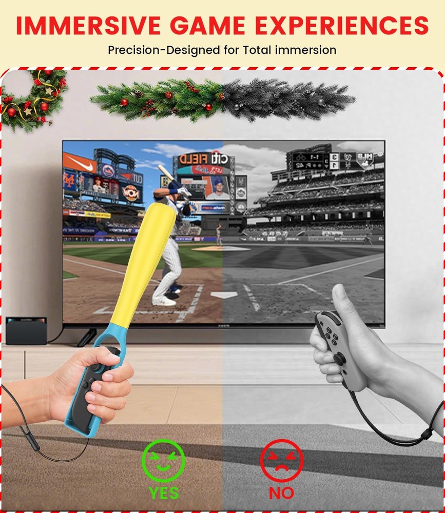 [Switch 1/2 Compatible] CODOGOY Baseball Bat Handle Switch 1/2, Multi-Color