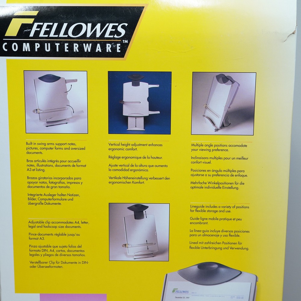 Fellowes 22100 Premium Copyholder Ergonomically Designed New In Box