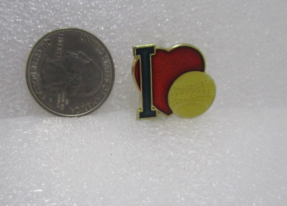 I Love Baseball Pin