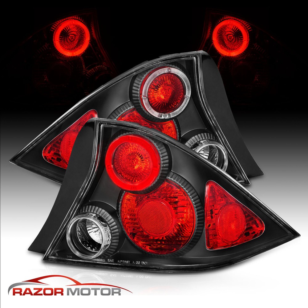 For 2001 2002 2003 Honda Civic 2DR Coupe Altezza Style Black Brake tail lights