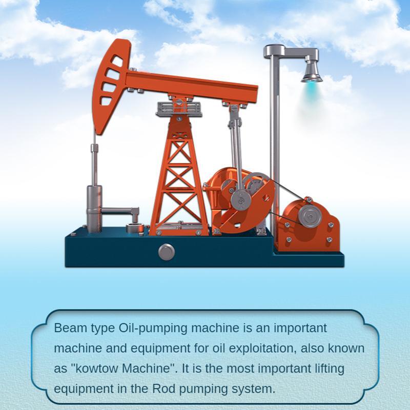 Metal TECHING Electric Oil Pumping Unit High Simulation DIY Assembly Model Kit