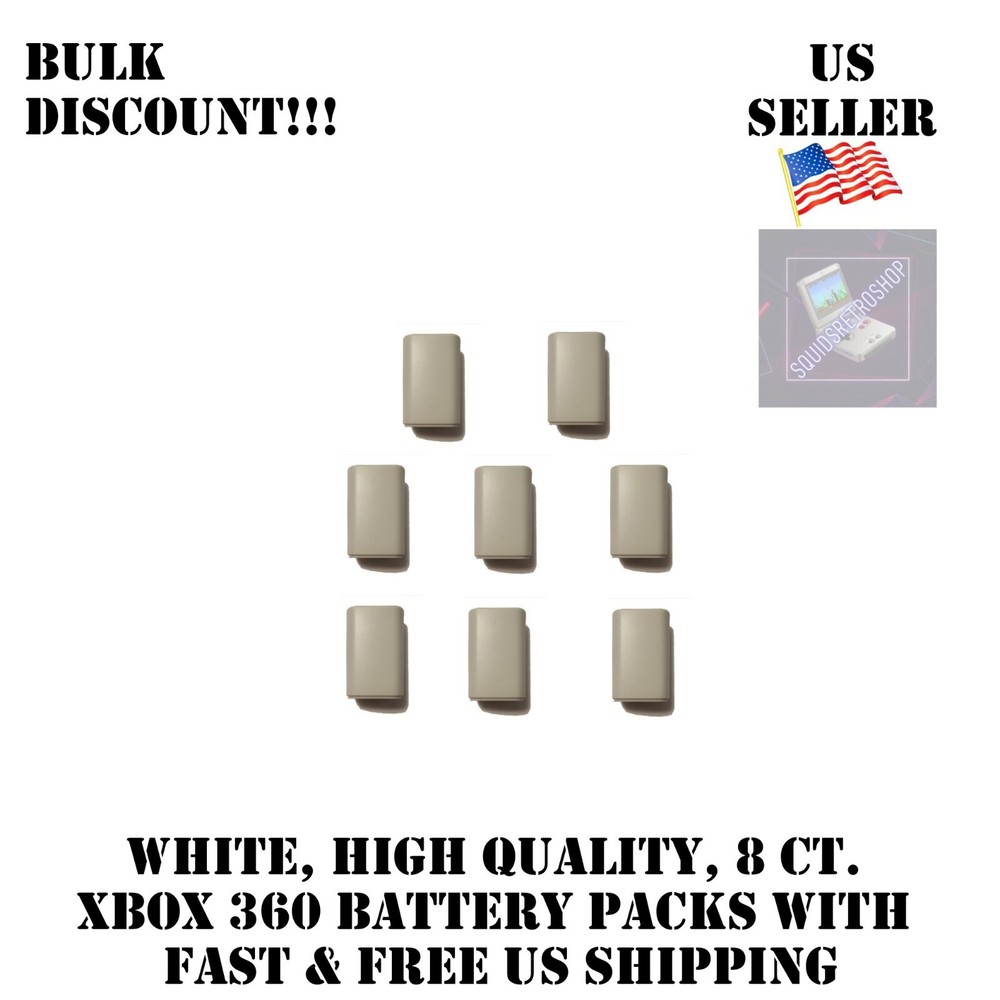 8x White Battery Replacement for Xbox 360 Controller Case, Shell, Pack, Cover US