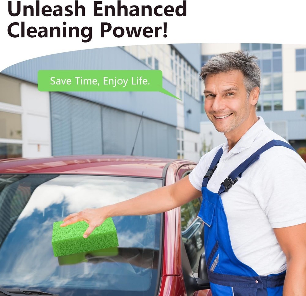 "22.5" Windshield Cleaner Tool Kit Extendable Handle, Microfiber Pads &