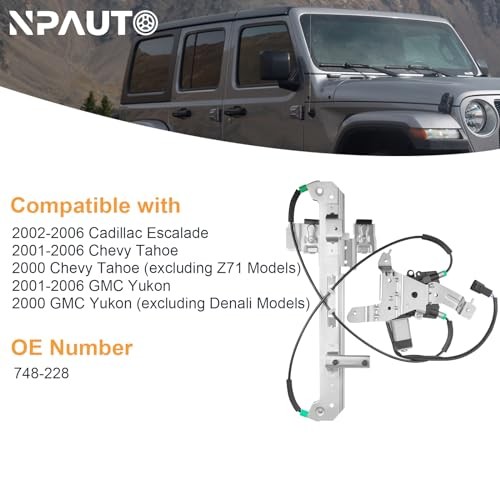 Power Window Regulator with Motor Assembly Replacement for Rear Driver Side