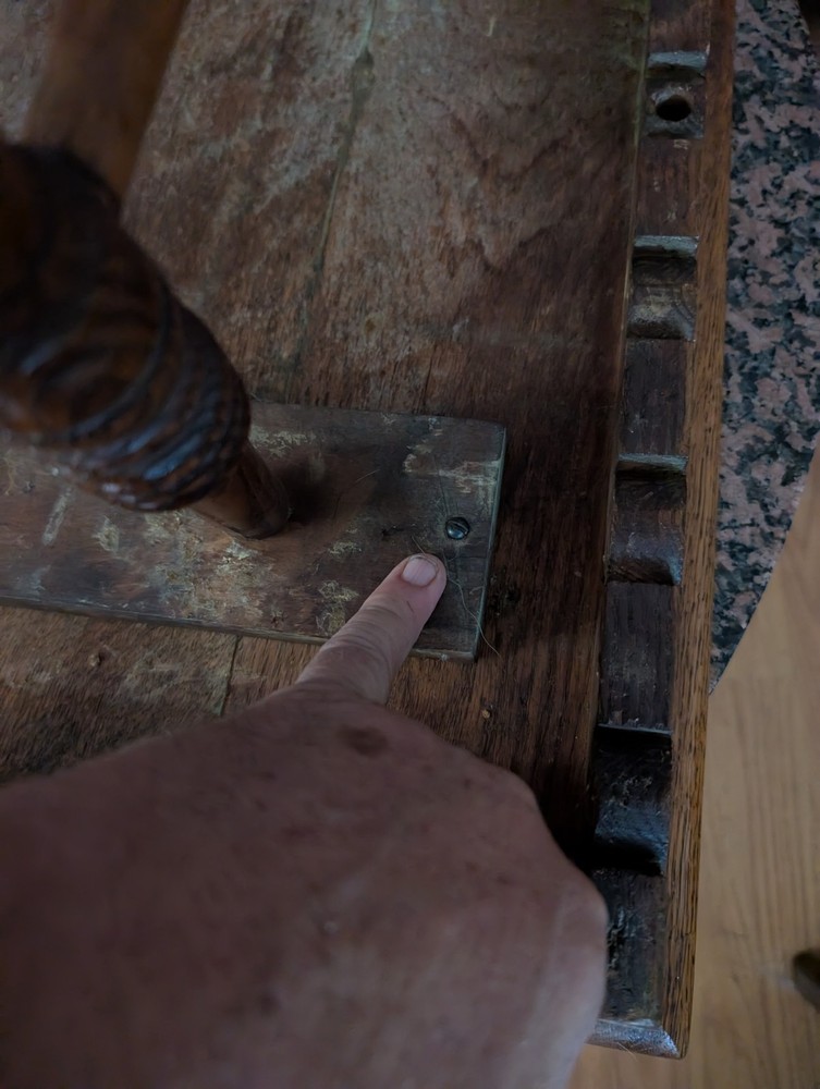 Antique Victorian Spindle Style Oak Accent Side Table