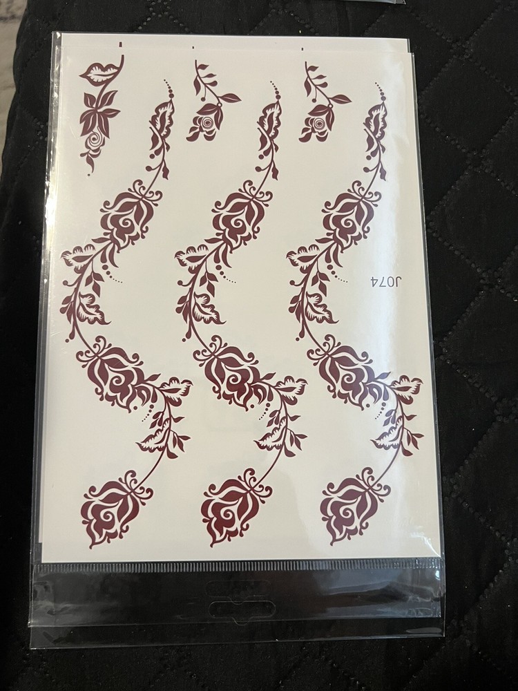10 x henna stickers water proof