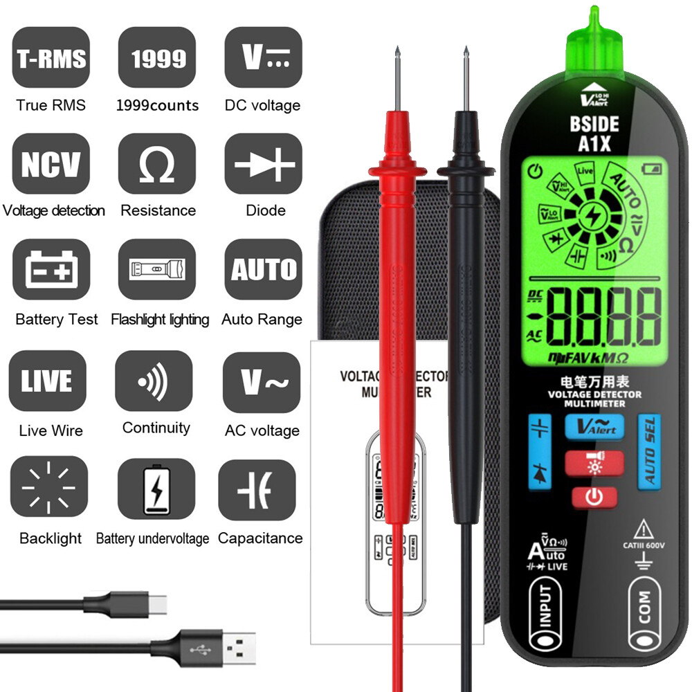 Digital Multimeter Voltmeter BSIDE AC DC Ammeter Ohmmeter Volt Meter Tester Ohm