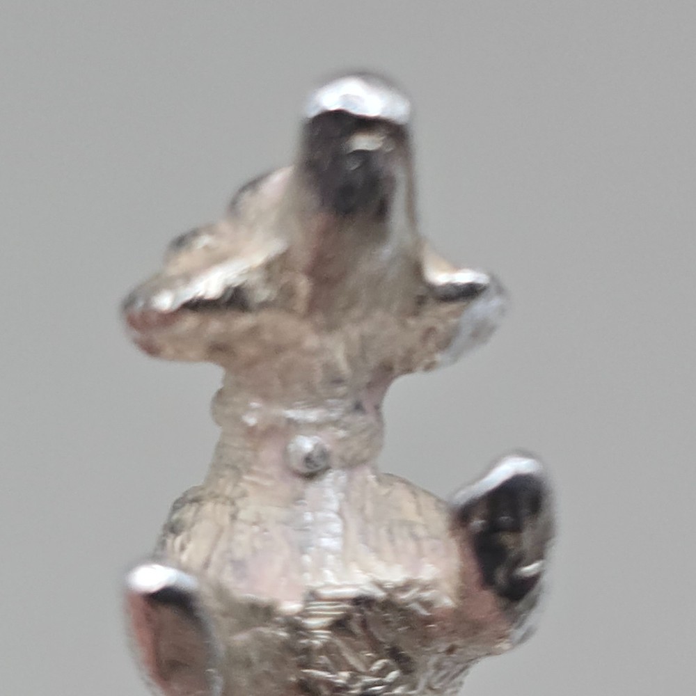 Collectible Solid Silver Dog Miniature Figurine