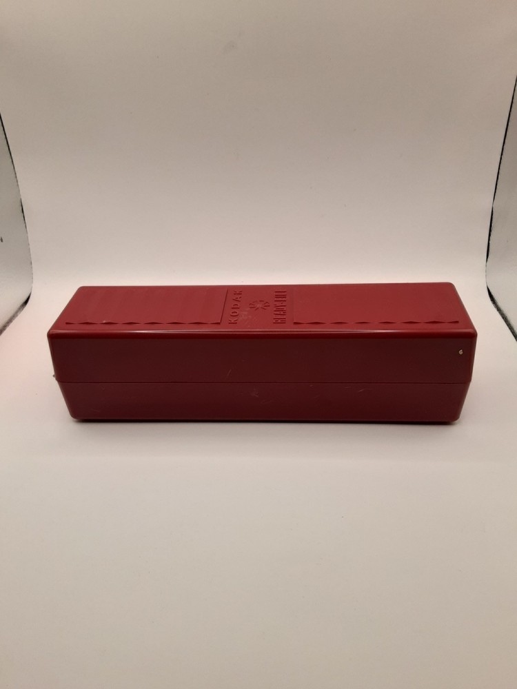 Vintage KODAK READY FILE 35MM Slide Container Red Plastic Storage Box