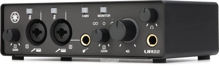 Yamaha UR22-MK3 USB-C Audio Interface with Software Suite - Black